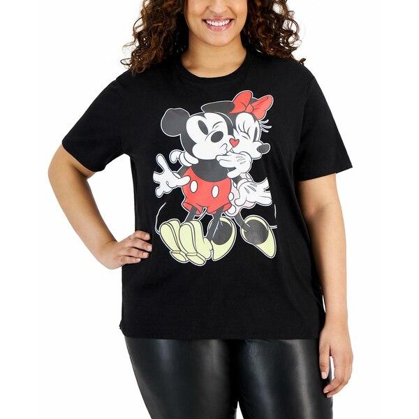 ディズニー Tシャツ トップス メンズ Trendy Plus Size Mickey &amp; Minn...