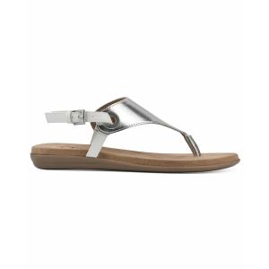 ホワイトマウンテン サンダル シューズ レディース Women's London Thong Flat Sandals Silver Smooth｜asty-shop2