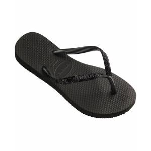 ハワイアナス サンダル シューズ レディース Women's Slim Glitter II Sandals Black, Dark Gray｜asty-shop2