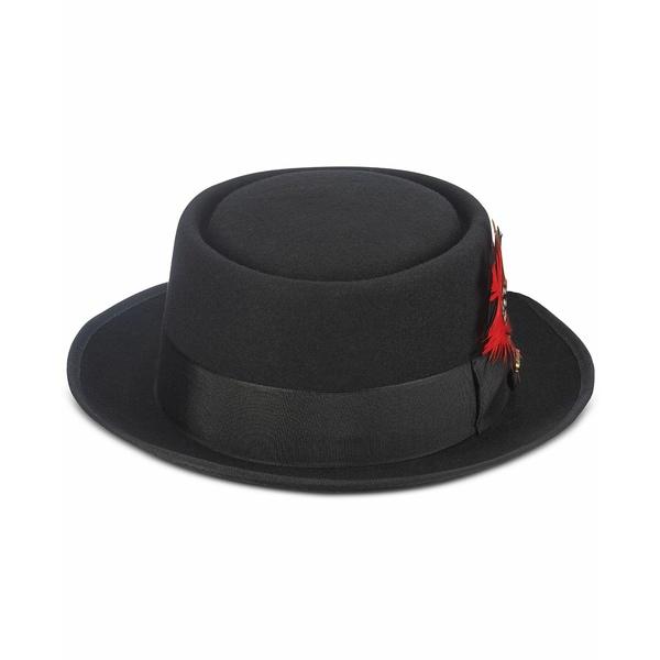 スカラ 帽子 アクセサリー メンズ Men&apos;s Wool Pork Pie Hat Black