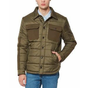 ヴィンスカムート ジャケット＆ブルゾン アウター メンズ Men's Mid Weight Quilt Mix Media Jacket Olive｜asty-shop2