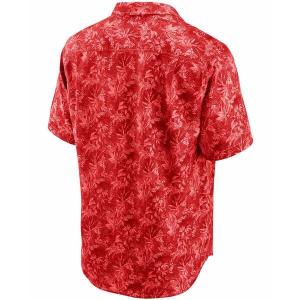 トッミーバハマ シャツ トップス レディース Men's Crimson Alabama Crimson Tide Sport Jungle Shade Camp Button-Up Shirt Crimson｜asty-shop2