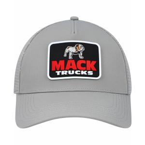 アメリカンニードル 帽子 アクセサリー レディース Men's Gray Mack Trucks Super Tech Valin Trucker Snapback Hat Gray｜asty-shop2