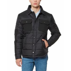 ヴィンスカムート ジャケット＆ブルゾン アウター メンズ Men's Mid Weight Quilt Mix Media Jacket Black｜asty-shop2