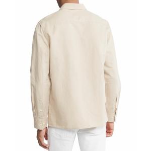 カルバンクライン シャツ トップス メンズ Men's Classic-Fit Textured Button-Down Shirt White Pepper｜asty-shop2