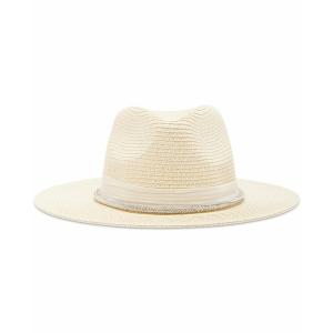 スティーブ マデン 帽子 アクセサリー レディース Women's Embellished Panama Hat Natural｜asty-shop2