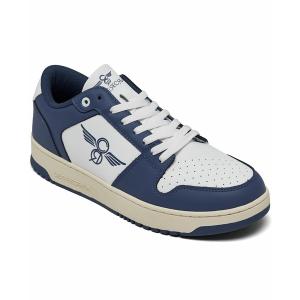 クリエイティブレクリエーション スニーカー シューズ メンズ Men's Dion Low Casual Sneakers from Finish Line Navy, White｜asty-shop2