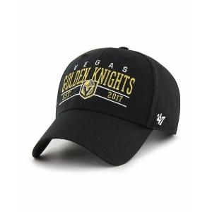 ４７ブランド 帽子 アクセサリー メンズ Men's Black Vegas Golden Knights Centerline MVP Adjustable Hat Black｜asty-shop2