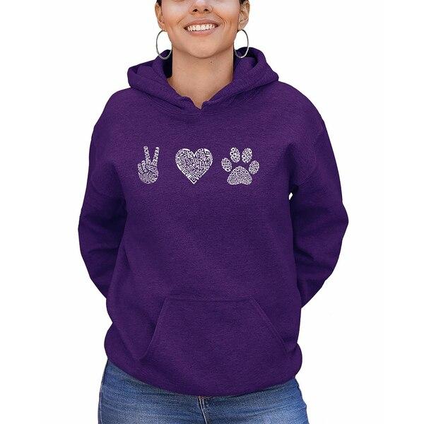 エルエーポップアート カットソー トップス レディース Women&apos;s Peace Love Dog...