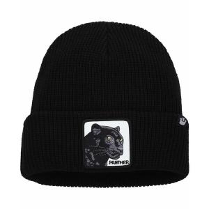 グーリンブラザーズ 帽子 アクセサリー メンズ Men's Black Panther Cuffed Knit Hat Black｜asty-shop2