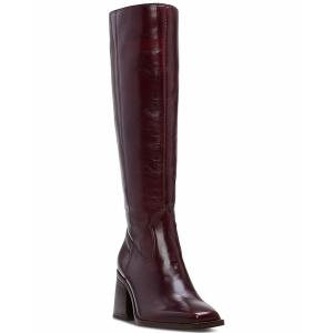 ヴィンスカムート ブーツ シューズ メンズ Sangeti Snip-Toe Block-Heel Tall Boots Dark Mahogany Leather｜asty-shop2