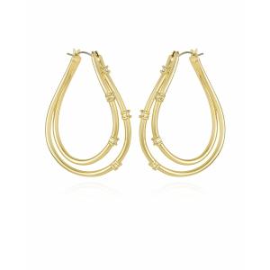 ヴィンスカムート ピアス＆イヤリング アクセサリー レディース Oval Hoop Earrings Gold-Tone｜asty-shop2