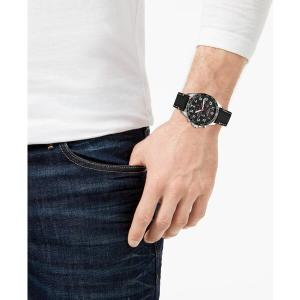 ビクトリノックス 腕時計 アクセサリー レディース Men's Chronograph FieldForce Black Leather Strap Watch 42mm Black｜asty-shop2