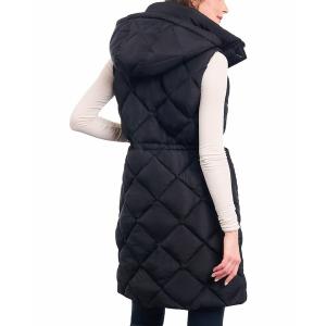 ラッキーブランド ジャケット＆ブルゾン アウター レディース Women's Long Quilted Anorak Puffer Vest Black｜asty-shop2