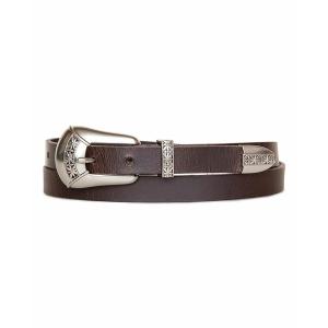 ラッキーブランド ベルト アクセサリー レディース Women's Western Hardware Leather Pant Belt Brown｜asty-shop2