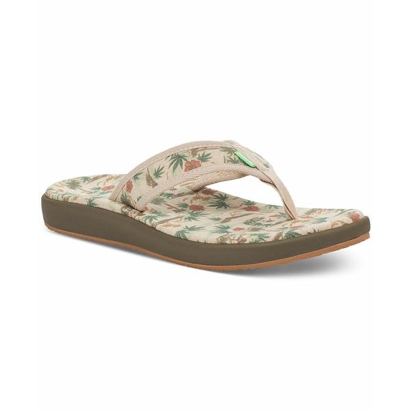 サヌーク サンダル シューズ メンズ Men&apos;s Furreal Floral-Print Flip...