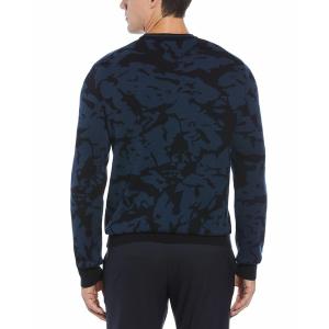 ペリーエリス ニット&セーター アウター メンズ Men's Jacquard Camo Crewneck Pullover Sweater Titan｜asty-shop2