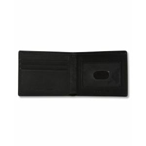 ペリーエリス 財布 アクセサリー メンズ Men's Leather Super Slimfold Wallet Black｜asty-shop2