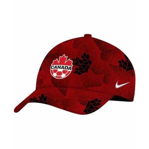 ナイキ 帽子 アクセサリー メンズ Men's Red Canada Soccer Campus Performance Adjustable Hat Red｜asty-shop2