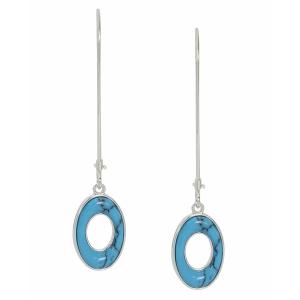 ロバート・リー・モーリス・ソーホー ピアス＆イヤリング アクセサリー レディース Semi-Precious Turquoise Oval Dangle Earrings Turquoise, Silver｜asty-shop2