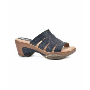 ホワイトマウンテン サンダル シューズ レディース Women's Valora Clog Slide Sandals Navy Woven｜asty-shop2