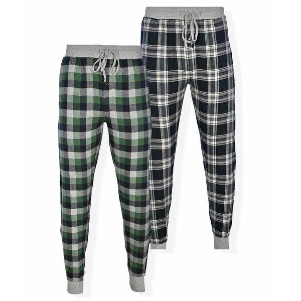 ヘインズ カジュアルパンツ ボトムス メンズ Men&apos;s 2pk Flannel Jogger Pa...