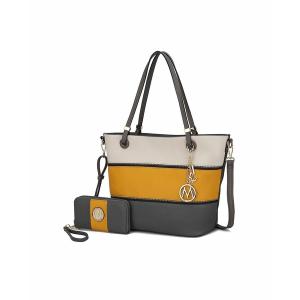 MKFコレクション トートバッグ バッグ レディース Vallie Color-Block Women's Tote Bag by Mia K Ivory yellow｜asty-shop2