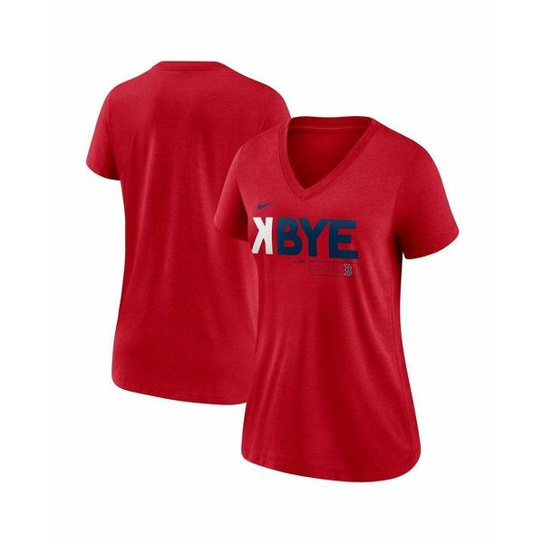 ナイキ Tシャツ トップス レディース Women&apos;s Boston Red Sox Red K-B...