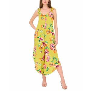 ヴィンスカムート カジュアルパンツ ボトムス レディース Women's Floral-Print Tie-Shoulder Asymmetrical-Hem Jumpsuit Citron Floral｜asty-shop2