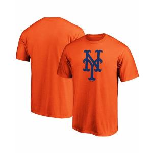 ファナティクス Tシャツ トップス メンズ Men's Orange New York Mets Official Logo T-shirt Orange｜asty-shop2