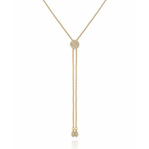 ヴィンスカムート ネックレス・チョーカー・ペンダントトップ アクセサリー レディース Gold-Tone Pave Slider Bolo Necklace Gold-Tone｜asty-shop2