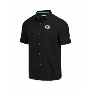 トッミーバハマ シャツ トップス レディース Men's Black Green Bay Packers Tidal Kickoff Camp Button-Up Shirt Black｜asty-shop2