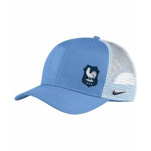 ナイキ 帽子 アクセサリー レディース Men's Blue France National Team Classic99 Trucker Snapback Hat Blue｜asty-shop2