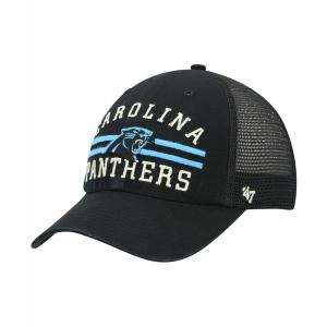 ４７ブランド 帽子 アクセサリー レディース Men's '47 Black Carolina Panthers Highpoint Trucker Clean Up Snapback Hat Black｜asty-shop2