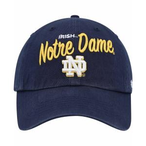 ４７ブランド 帽子 アクセサリー レディース Women's Navy Notre Dame Fighting Irish Phoebe Clean Up Adjustable Hat Navy｜asty-shop2