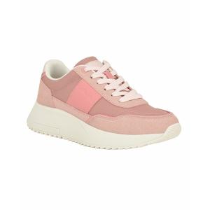 カルバンクライン スニーカー シューズ レディース Women's Pippy Lace-Up Platform Casual Sneakers Pink Multi｜asty-shop2