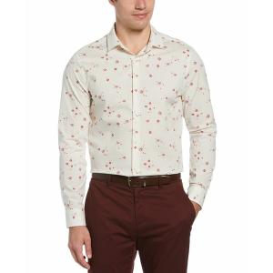 ペリーエリス シャツ トップス メンズ Men's Ditsy-Floral Print Button Shirt Egret｜asty-shop2