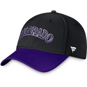 ファナティクス 帽子 メンズ Colorado Rockies Fanatics Core Flex Hat Black/Purple｜asty-shop2