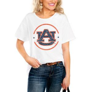 ゲームデイ Tシャツ レディース Auburn Tigers Women's End Zone Easy TShirt White｜asty-shop2