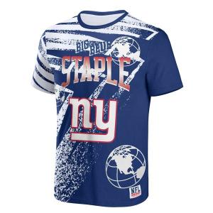 ステイプル Tシャツ メンズ New York Giants NFL x Staple All Over Print TShirt Blue｜asty-shop2