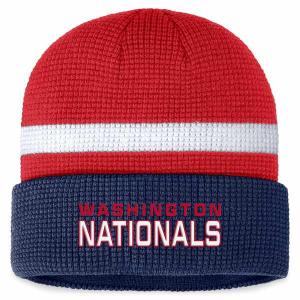 ファナティクス 帽子 メンズ Washington Nationals Fanatics Waffle Cuffed Knit Hat Red｜asty-shop2