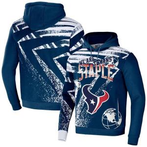 ステイプル パーカー・スウェットシャツ アウター メンズ Houston Texans NFL x Staple All Over Print Pullover Hoodie Navy｜asty-shop2