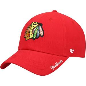 フォーティーセブン 帽子 アクセサリー レディース Chicago Blackhawks '47 Women's Team Miata Clean Up Adjustable Hat Red｜asty-shop2