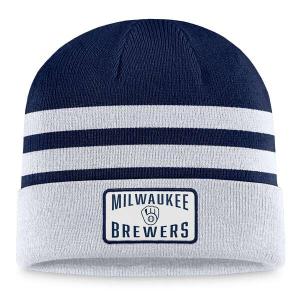 ファナティクス 帽子 メンズ Milwaukee Brewers Fanatics Cuffed Knit Hat Gray｜asty-shop2