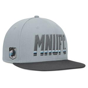 ファナティクス 帽子 メンズ Minnesota United FC Fanatics Smoke Snapback Hat Gray｜asty-shop2