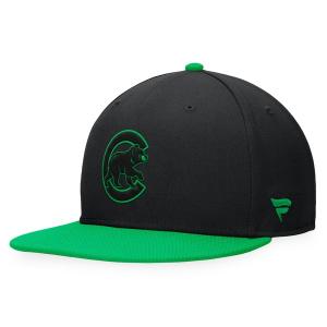 ファナティクス 帽子 メンズ Chicago Cubs Fanatics Lucky Snapback Hat Black/Kelly Green｜asty-shop2