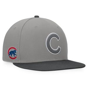 ファナティクス 帽子 メンズ Chicago Cubs Fanatics Ace Snapback Hat Gray/Charcoal｜asty-shop2