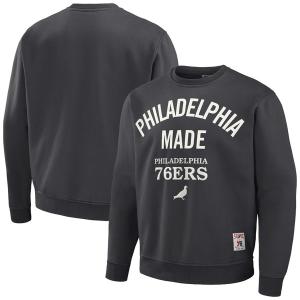 ステイプル パーカー・スウェットシャツ アウター メンズ Philadelphia 76ers NBA x Staple Plush Pullover Sweatshirt Anthracite｜asty-shop2