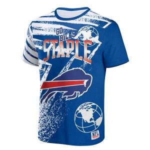 ステイプル Tシャツ メンズ Buffalo Bills NFL x Staple All Over Print TShirt Royal｜asty-shop2