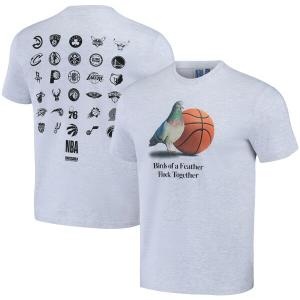 ステイプル Tシャツ トップス メンズ NBA x Staple All Teams Birds of a Feather TShirt Heather Gray｜asty-shop2